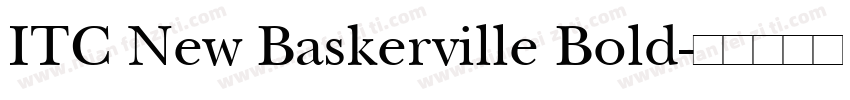 ITC New Baskerville Bold字体转换